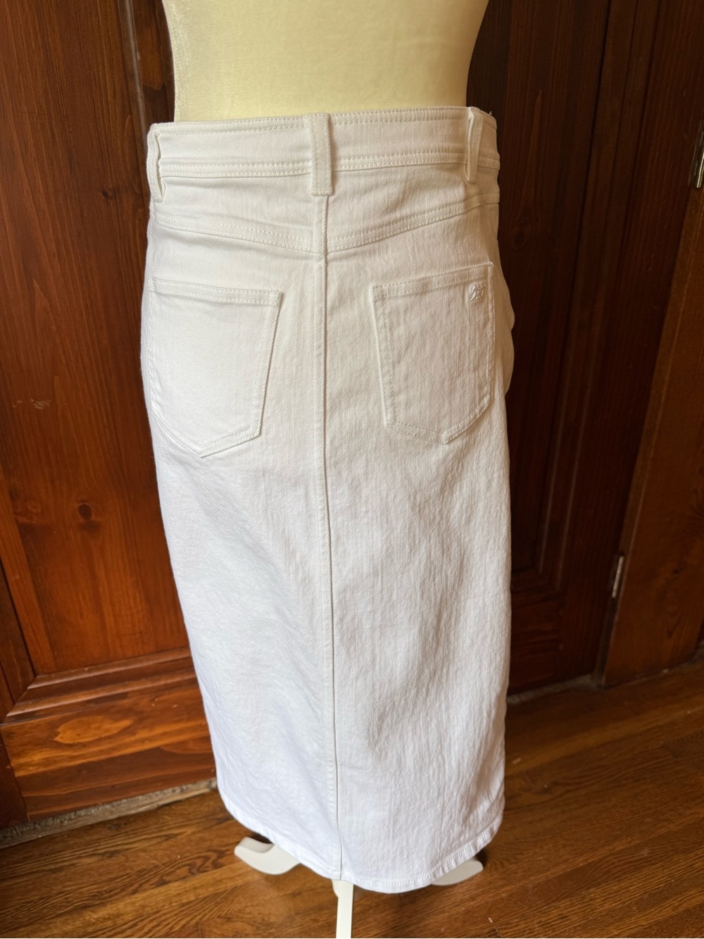 Cinq a Sept White Midi Pencil Skirt Size 6 - Picture 4 of 7